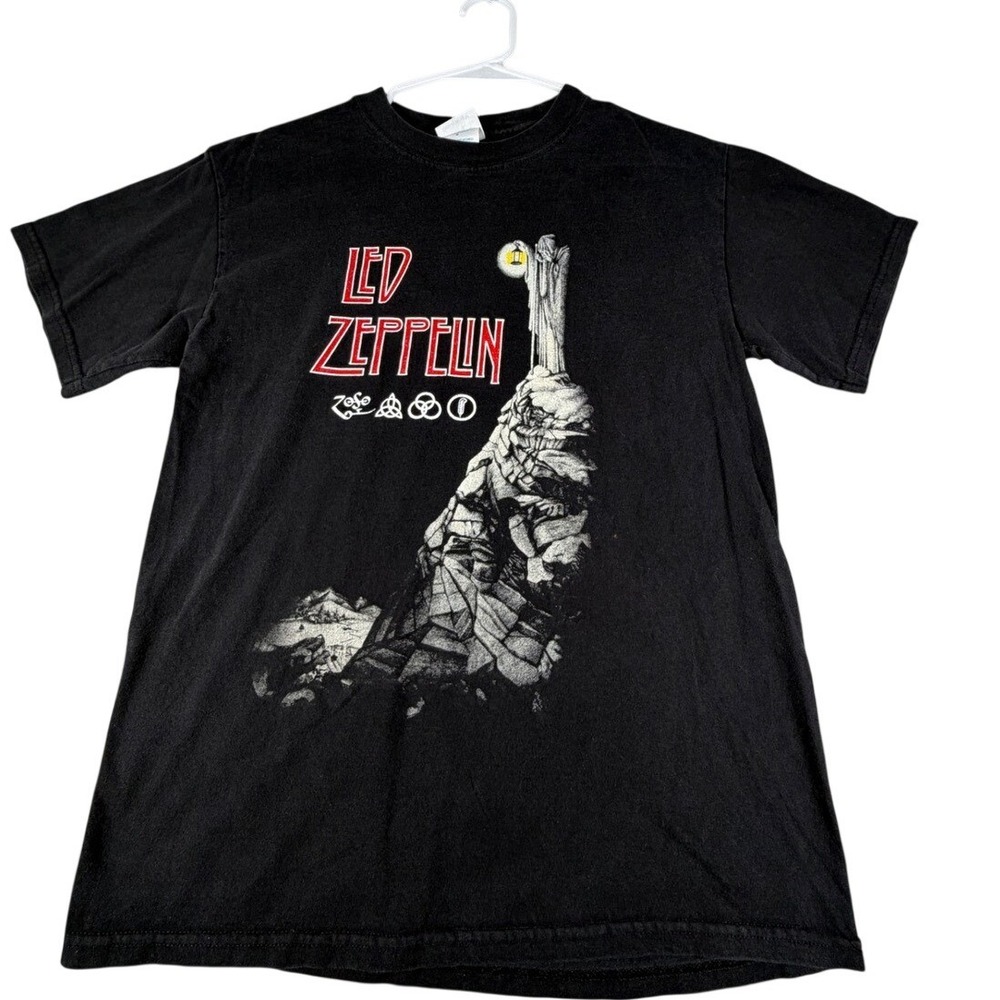 Led Zeppelin The Hermit T-Shirt Mens Medium Black M&O Knits HeavyWeight